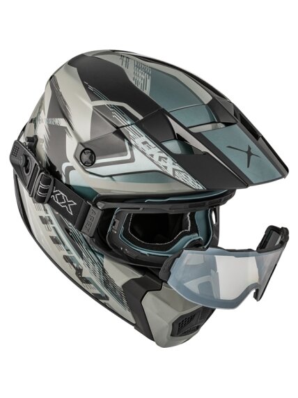 CKX Helmet Titan AMS Concordia Grey Gloss + Goggles 5