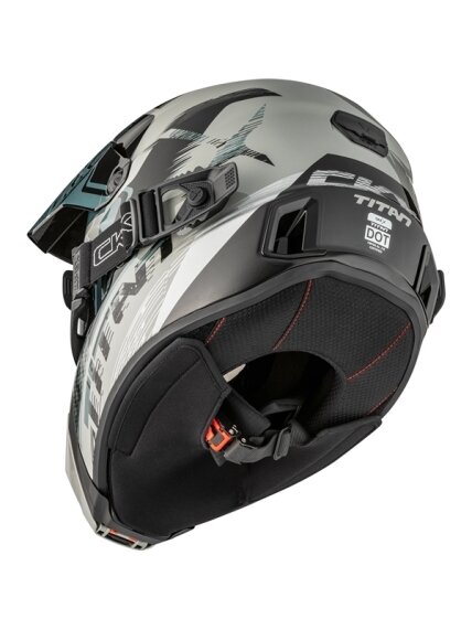 CKX Helmet Titan AMS Concordia Grey Gloss + Goggles 7 CKX Helmet Titan AMS Concordia Grey Gloss + Goggles 7