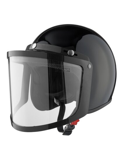 Snowpeople Basic Jet helmet, double visor, black