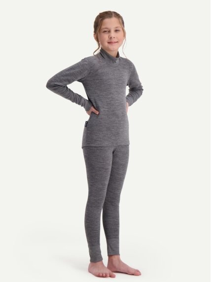 Svala Merino Extra Warm kids underwear set grey Svala Merino Extra Warm kids underwear set grey