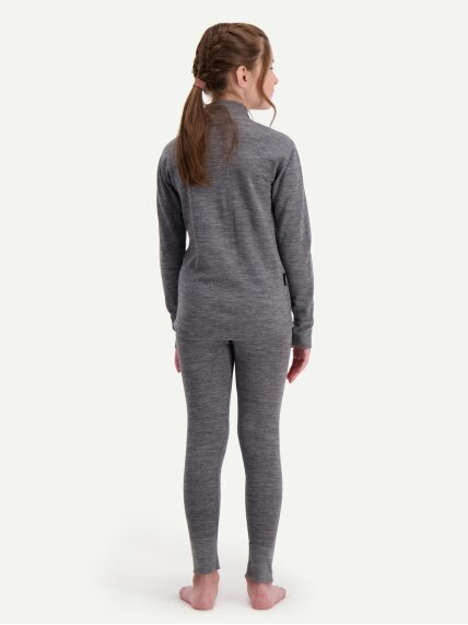Svala Merino Extra Warm kids underwear set grey 1