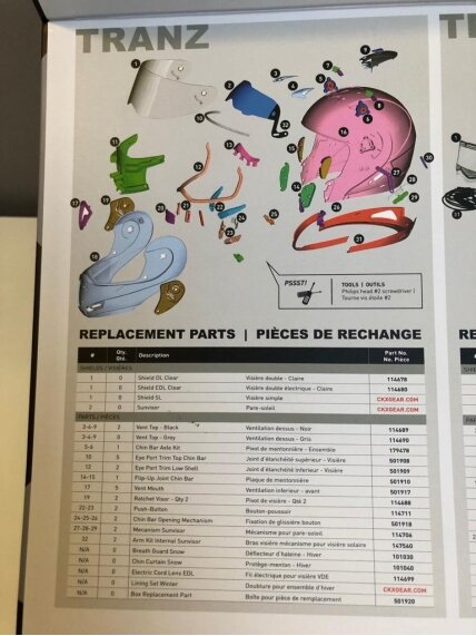 CKX Replacement parts Tranz 1.5 1