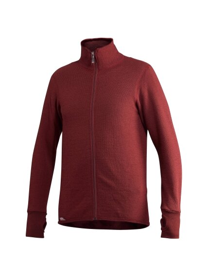 Woolpower Full zip 400 Merino Mid layer Jacket rust red Woolpower Full zip 400 Merino Mid layer Jacket rust red