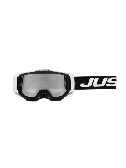 Just1 Goggle Iris 2.0 Logo White - Black Mirror Silver Lens Just1 Goggle Iris 2.0 Logo White - Black Mirror Silver Lens