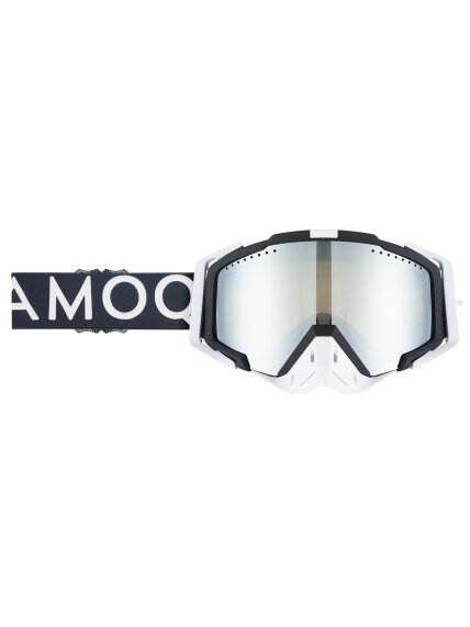 AMOQ Aster Snow Goggles Black-White Silver Mirror AMOQ Aster Snow Goggles Black-White Silver Mirror
