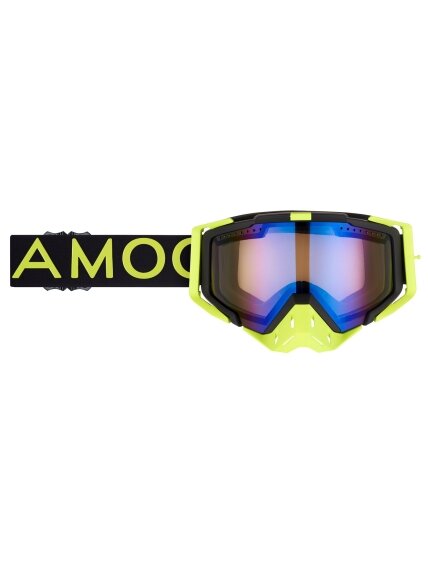 AMOQ Aster Snow Goggles Black-HiVis Blue Mirror AMOQ Aster Snow Goggles Black-HiVis Blue Mirror