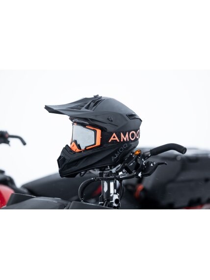 AMOQ Aster Snow Goggles Black-Orange Silver Mirror 2