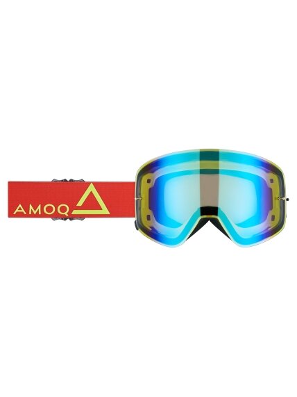 AMOQ MX Goggles Vision Magnetic Red-HiVis - Gold Mirror AMOQ MX Goggles Vision Magnetic Red-HiVis - Gold Mirror