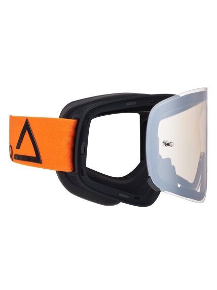 AMOQ MX Goggles Vision Magnetic Orange-Black - Silver Mirror 1