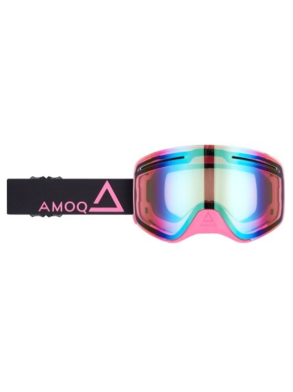 AMOQ Vision Vent+ Magnetic Goggles Black-Pink - Gold Mirror