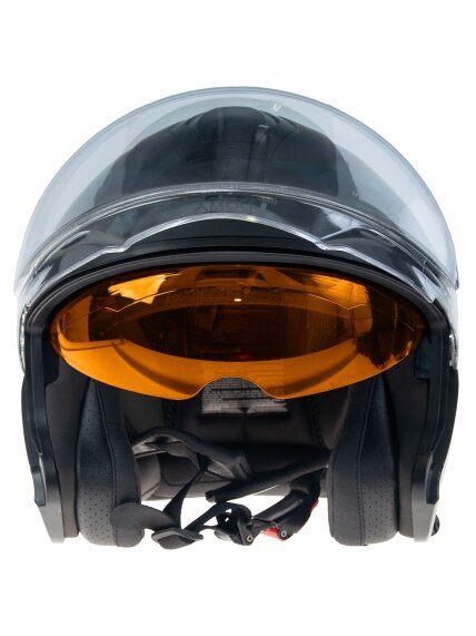 AMOQ Cluster double visor Jet Helmet Blackout 2