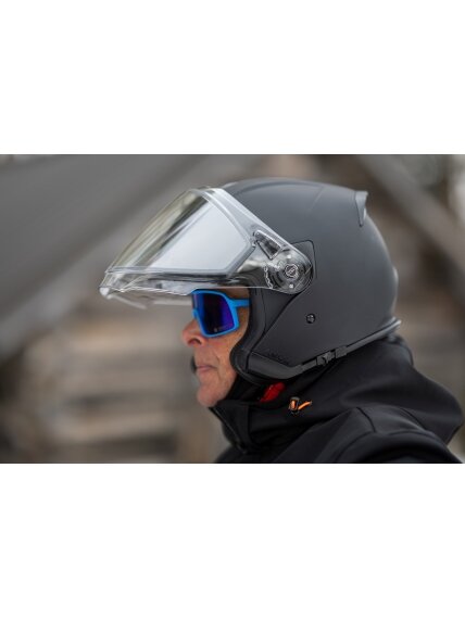 AMOQ Cluster double visor Jet Helmet Blackout 4