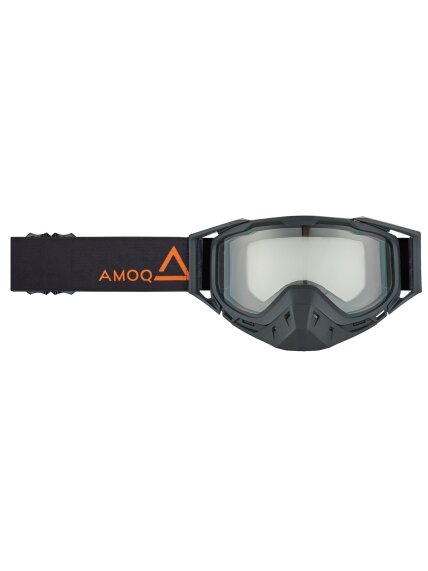 AMOQ Youth Snow Goggles Black-Orange clear lens AMOQ Youth Snow Goggles Black-Orange clear lens