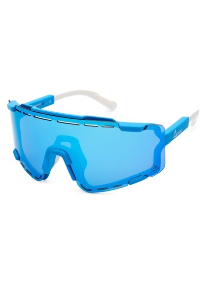 AMOQ Align Performance Sunglasses Blue/White - Ice Blue Mirror