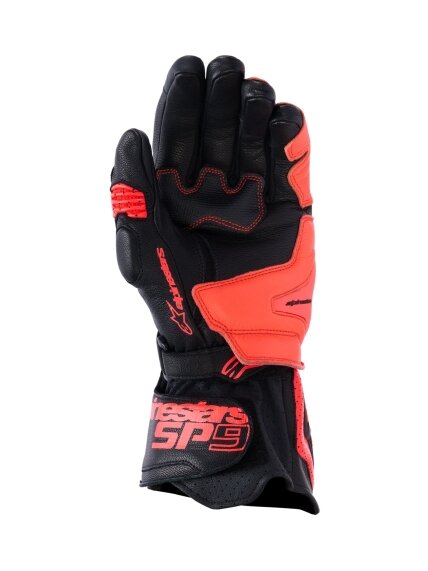 Alpinestars Gloves SP-9 Black/Red Fluo 1 Alpinestars Gloves SP-9 Black/Red Fluo 1