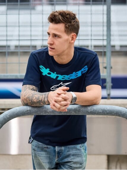 Alpinestars T-Shirt Collared SS CSF Blue 3 Alpinestars T-Shirt Collared SS CSF Blue 3