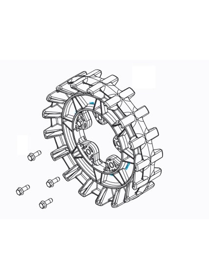 Camso Sprocket 17 teeth 4S, 5 bolt 3/8-16 x 1 1/4 1 Camso Sprocket 17 teeth 4S, 5 bolt 3/8-16 x 1 1/4 1