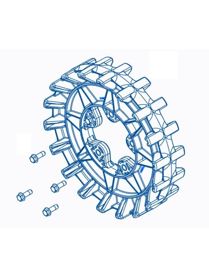 Camso Sprocket 18 teeth 4S, 5 bolt 3/8-16 x 1 1/4 1