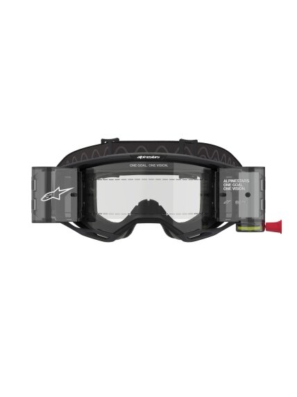 Alpinestars Goggle Vision 8 CORP Black/ Clear ROLL-OFF 2 Alpinestars Goggle Vision 8 CORP Black/ Clear ROLL-OFF 2