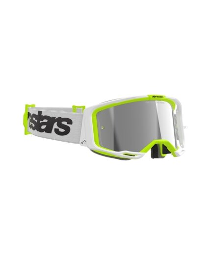 Alpinestars Goggle Vision 8 WORDMARK WHITE YLLW FLUO Mirror SILVER 2 Alpinestars Goggle Vision 8 WORDMARK WHITE YLLW FLUO Mirror SILVER 2