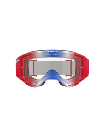 Alpinestars Goggle Vision 5 CORP Red/ WHITE BLUE Clear 1 Alpinestars Goggle Vision 5 CORP Red/ WHITE BLUE Clear 1