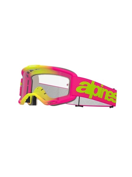 Alpinestars Goggle Vision 5 WORDMARK PINK FLUO YELLOW Clear Alpinestars Goggle Vision 5 WORDMARK PINK FLUO YELLOW Clear