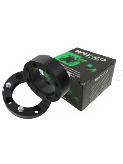 Bronco Wheel spacers ATV 2"/51mm 4/156 3/8-24 pair Black Bronco Wheel spacers ATV 2"/51mm 4/156 3/8-24 pair Black