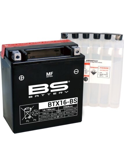 BS Battery BTX16-BS MF (cp) Maintenance Free BS Battery BTX16-BS MF (cp) Maintenance Free