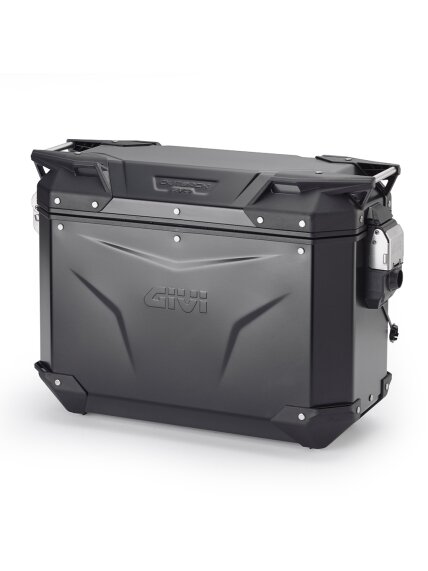 Givi Trekker Outback EVO Black alum. side-case left 37 ltr sold without lock Givi Trekker Outback EVO Black alum. side-case left 37 ltr sold without lock