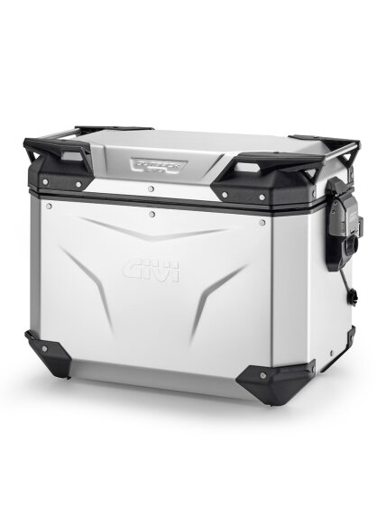 Givi Trekker Outback EVO Anodized Alu side-case Left 48ltr sold without lock Givi Trekker Outback EVO Anodized Alu side-case Left 48ltr sold without lock