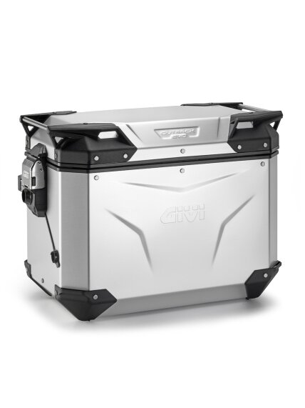 Givi Trekker Outback EVO Anodized Alu side-case Right 48ltr sold without lock Givi Trekker Outback EVO Anodized Alu side-case Right 48ltr sold without lock