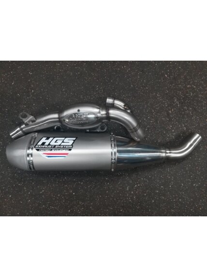 HGS Exhaust system 4T New design Complete set KX450 19-23 Steel cap HGS Exhaust system 4T New design Complete set KX450 19-23 Steel cap