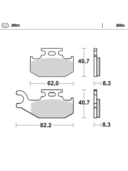 Moto-Master Brakepads Suzuki front: (K)LT-A/F400 Kingquad 2008> LT-A450/500 Ki Moto-Master Brakepads Suzuki front: (K)LT-A/F400 Kingquad 2008> LT-A450/500 Ki