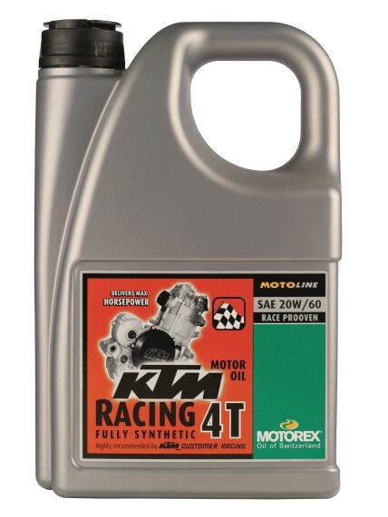 Motorex KTM Racing 4T 20W/60 4 ltr (4) Motorex KTM Racing 4T 20W/60 4 ltr (4)