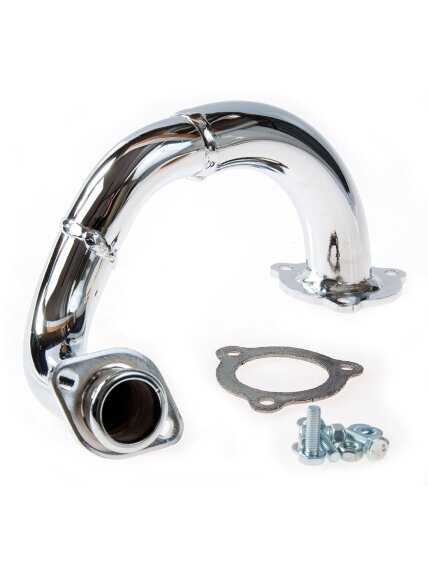 Turbo Kit Exhaust header pipe, Chrome, Racing, Aprilia SX 06- / Derbi Senda 10- Turbo Kit Exhaust header pipe, Chrome, Racing, Aprilia SX 06- / Derbi Senda 10-