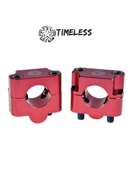 Timeless Handlebar Clampset, Fat Bar, 28,6mm, Red Timeless Handlebar Clampset, Fat Bar, 28,6mm, Red