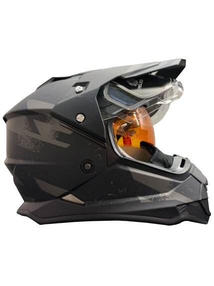 Timeless Snowtrail Chaos Snowmobile helmet, Adventure mattblack/grey Timeless Snowtrail Chaos Snowmobile helmet, Adventure mattblack/grey