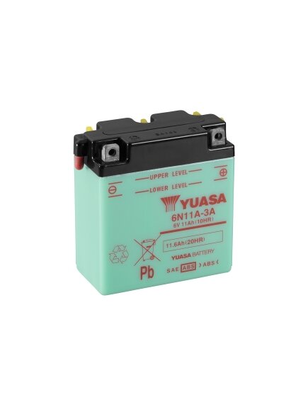 Yuasa Battery 6N11A-3A (cp) with acidpack (6) Yuasa Battery 6N11A-3A (cp) with acidpack (6)