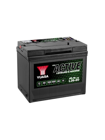 Yuasa L26-80 Active Leisure Battery 12V 80Ah 560A Note: Pallet cargo (18) Yuasa L26-80 Active Leisure Battery 12V 80Ah 560A Note: Pallet cargo (18)