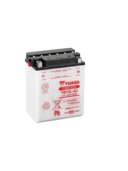 Yuasa Battery YB14L-A2 (cp) with acidpack (4) Yuasa Battery YB14L-A2 (cp) with acidpack (4)