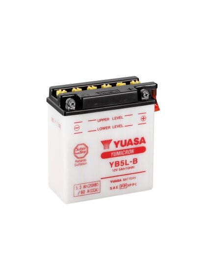 Yuasa Battery YB5L-B (cp) with acidpack (6) Yuasa Battery YB5L-B (cp) with acidpack (6)