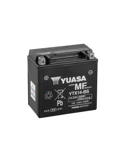 Yuasa Battery YTX14-BS (cp) with acidpack (4) Yuasa Battery YTX14-BS (cp) with acidpack (4)