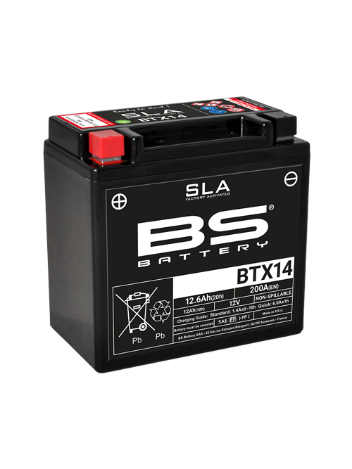 BS Battery BTX14 (FA) SLA - Sealed & Activated