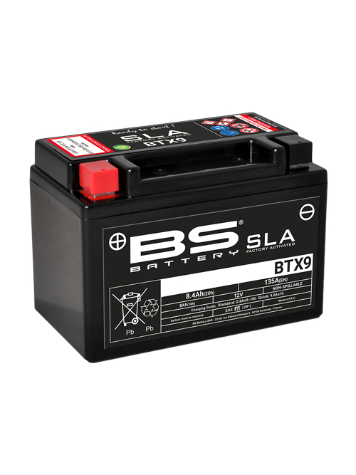 BS Battery BTX9 (FA) SLA - Sealed & Activated