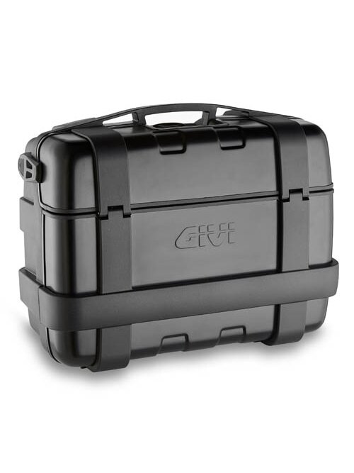 Givi 46 litre blackline top-case black with aluminium finish with top opening