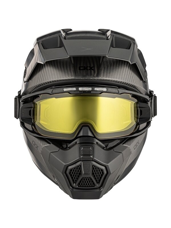 CKX Helmet Titan AMS Matt Carbon + Heated Goggles 4