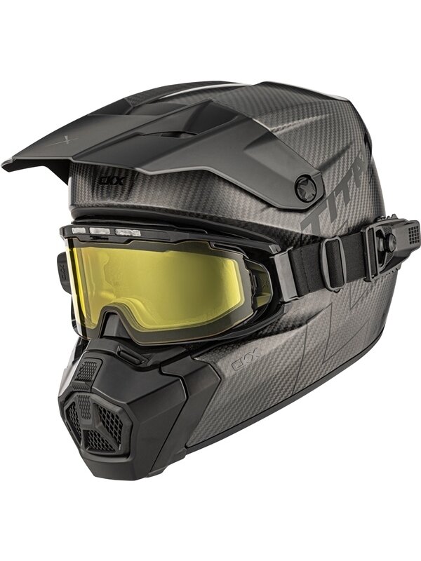 CKX Helmet Titan AMS Matt Carbon + Goggles 7