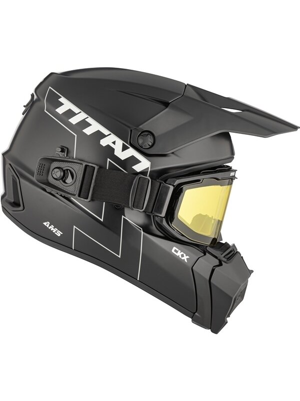 CKX Helmet Titan AMS Matt Black + Goggles 1