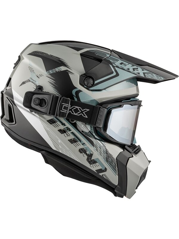 CKX Helmet Titan AMS Concordia Grey Gloss + Goggles 2 CKX Helmet Titan AMS Concordia Grey Gloss + Goggles 2