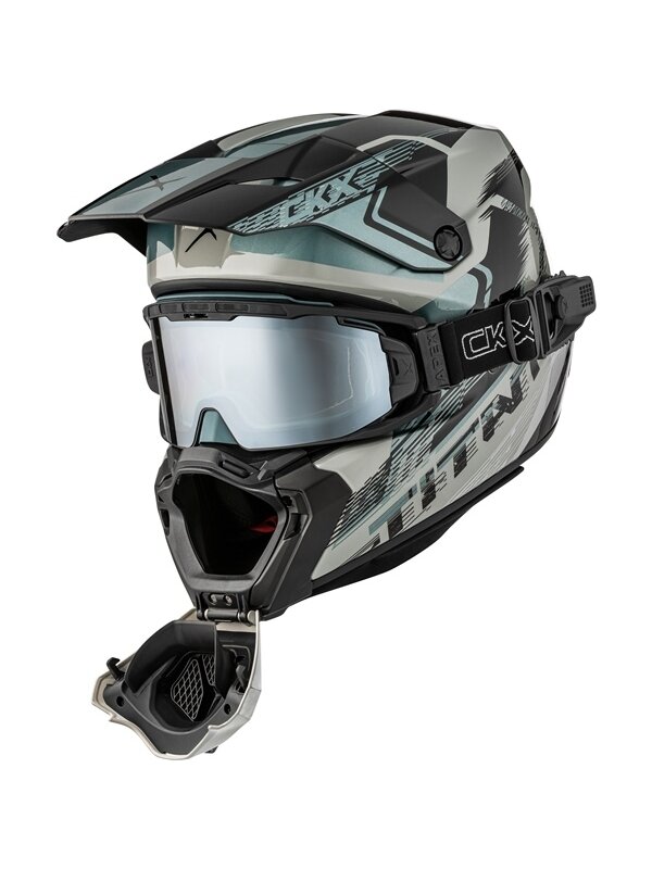 CKX Helmet Titan AMS Concordia Grey Gloss + Goggles 4 CKX Helmet Titan AMS Concordia Grey Gloss + Goggles 4